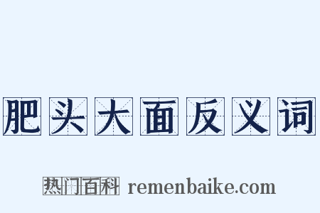 肥头大面反义词是什么意思的图片
